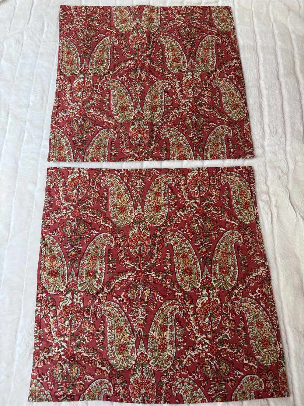 Pottery Barn Rust Paisley Accent Pillow Covers - Set of 2